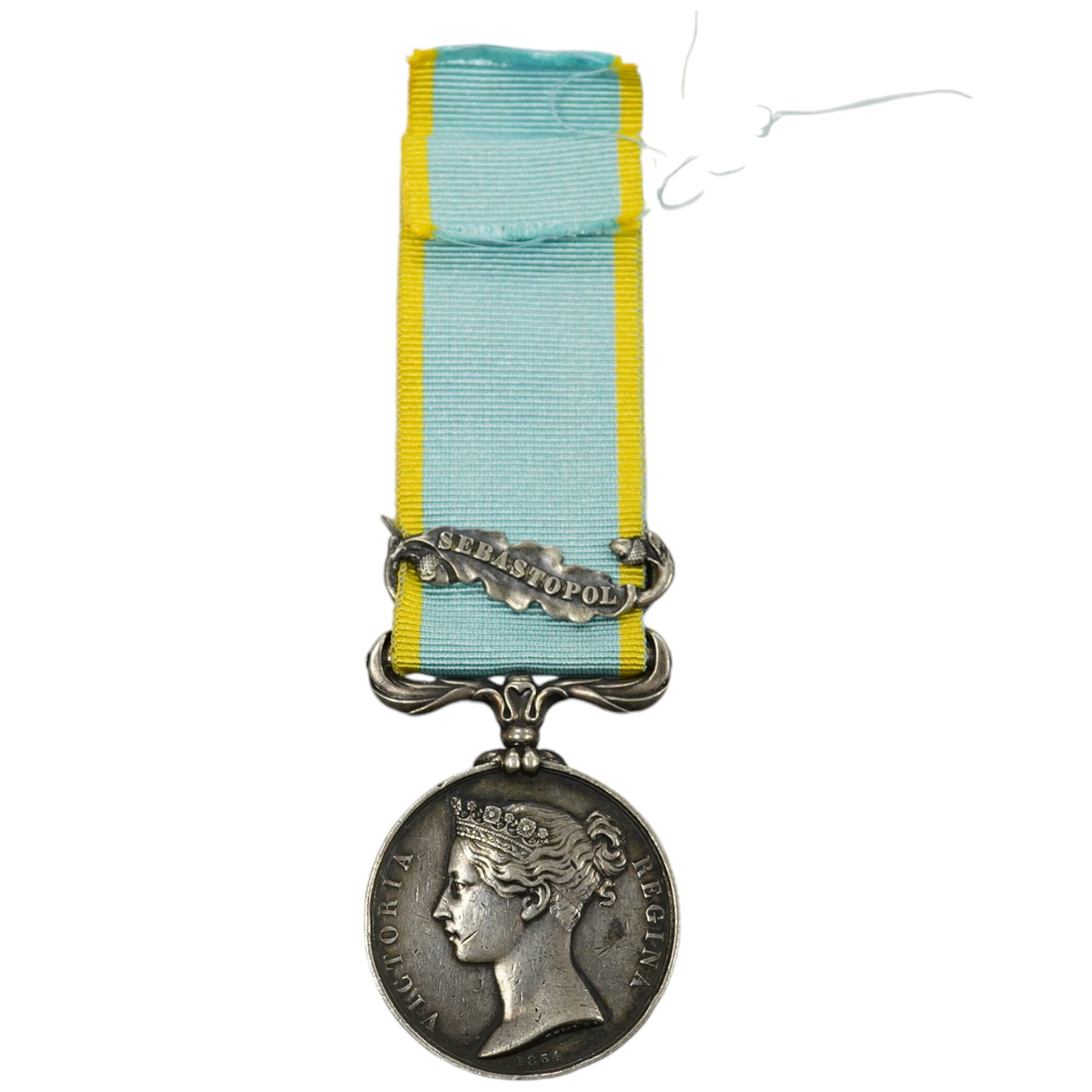 A Crimea medal with Sebastopol clasp. unnamed as issued